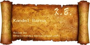 Kandel Barna névjegykártya